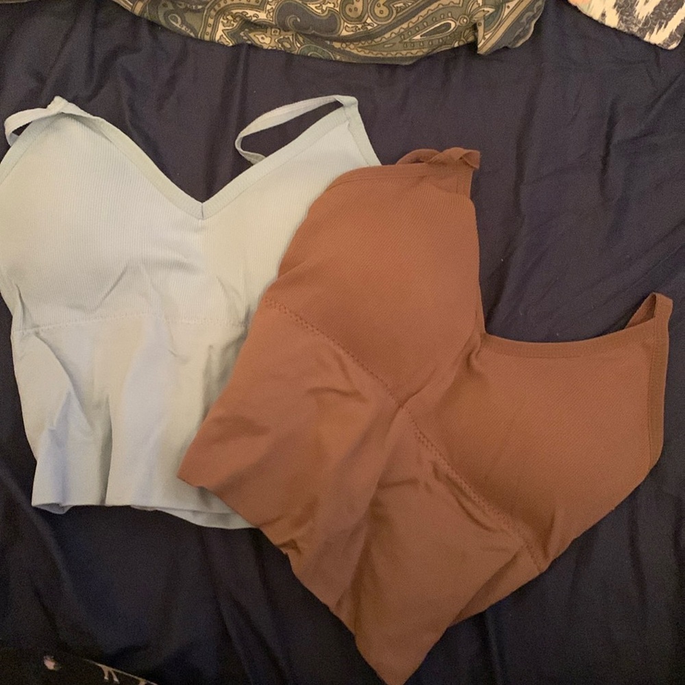 Two bralettes